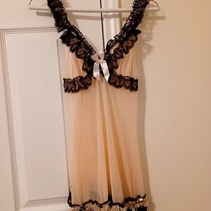 Elegant Lace Trimmed Nightgown